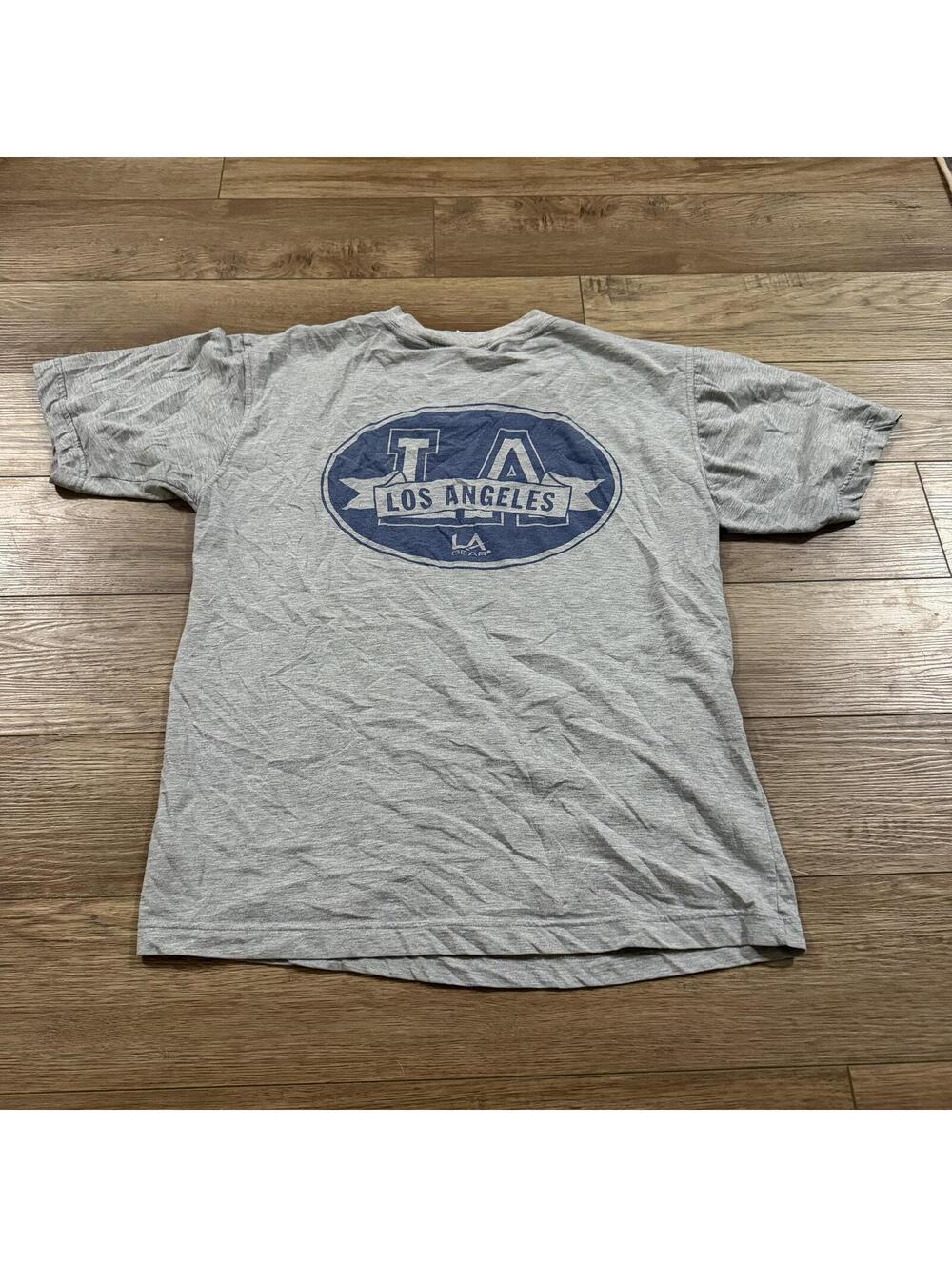 Vintage 90s Los Angeles LA Gear Gym Fitness Shirt Grey
